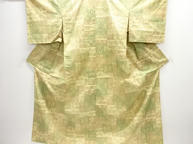 JAPANESE KIMONO / HITOE TSUMUGI / ARABESQUE FLOWER 